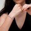 Thumbnail Image 5 of 5-1/2 CT. T.W. Trillion-Cut Certified Lab-Grown Diamond Alternating Tennis Bracelet in 14K White Gold (F/VS2)