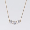 Thumbnail Image 5 of 1/2 CT. T.W. Certified Lab-Grown Diamond Three Stone Necklace in 14K White Gold (F/SI2)
