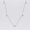 Thumbnail Image 4 of 1/4 CT. T.W. Heart-Shaped Multi-Diamond Five Stone Station Necklace in 10K Gold