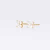 Thumbnail Image 4 of 3/8 CT. T.W. Diamond Five Stone Flower Stud Earrings in 10K Gold