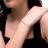 Thumbnail Image 5 of 1 CT. T.W. Baguette and Round Diamond Alternating Line Bracelet in 10K White Gold