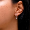 Thumbnail Image 4 of 1/2 CT. T.W. Certified Lab-Grown Diamond Dangle Hoop Earrings in 14K White Gold (F/SI2)