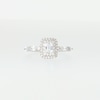 Thumbnail Image 5 of 3/4 CT. T.W. Emerald-Cut Diamond Double Frame Alternating Shank Engagement Ring in 14K White Gold