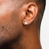 Thumbnail Image 4 of 1/4 CT. T.W. Cushion-Shaped Multi-Diamond Octagon Frame Stud Earrings in 10K Gold