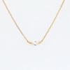 Thumbnail Image 4 of Marquise-Cut White Lab-Created Sapphire Sideways Solitaire Necklace in 10K Gold