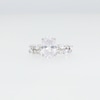 Thumbnail Image 4 of 4 CT. T.W. Oval and Round Certified Lab-Grown Diamond Alternating Shank Bridal Set in 14K White Gold (F/VS2)