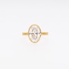 Thumbnail Image 4 of 3 CT. Oval Certified Lab-Grown Diamond Bezel-Set Solitaire Engagement Ring in 14K Gold (F/VS2)