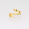 Thumbnail Image 4 of Textured Coiled Snake Ring in Hollow Sterling Silver with 14K Gold Plate - Size 7