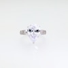 Thumbnail Image 4 of 4-5/8 CT. T.W. Pear-Shaped Certified Lab-Grown Diamond Leaf-Sides Engagement Ring in 14K White Gold (F/VS2)