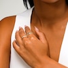 Thumbnail Image 4 of 5.0mm Textured Curved Ring in Sterling Silver with 18K Gold Plate