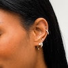 Thumbnail Image 4 of 1/6 CT. T.W. Lab-Grown Diamond Single Hoop Earring in 14K Gold