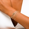Thumbnail Image 5 of 2.5mm Textured Paper Clip Chain Bracelet in Solid Sterling Silver with 18K Gold Plate