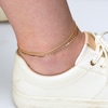 Thumbnail Image 3 of 1.6mm Snake Chain Anklet in Solid Sterling Silver with 18K Gold Plate - 10.5"