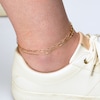 Thumbnail Image 3 of 2.6mm Paper Clip Chain Anklet in Solid Sterling Silver with 18K Gold Plate - 10"