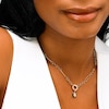 Thumbnail Image 5 of 1/8 CT. T.W. Lab-Grown Multi-Diamond Teardrop Necklace Charm in Sterling Silver with 18K Gold Plate