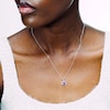 Thumbnail Image 6 of Amethyst and White Lab-Created Sapphire Heart Pendant and Stud Earrings Set in Sterling Silver