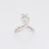 Thumbnail Image 5 of 2-7/8 CT. T.W. Pear-Shaped Certified Lab-Grown Diamond Chevron Ring in 14K White Gold (F/VS2)