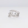 Thumbnail Image 4 of 3-1/8 CT. T.W. Marquise-Cut and Round Certified Lab-Grown Diamond Open Spiral Ring in 14K White Gold (F/VS2)