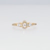Thumbnail Image 3 of 3/8 CT. T.W. Pear-Shaped Certified Lab-Grown Diamond Frame Three Stone Promise Ring in 10K Gold (F/SI2)