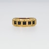 Thumbnail Image 3 of 1/2 CT. T.W. Black Diamond Five Stone Station Band in 10K Gold - Size 10