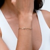 Thumbnail Image 3 of 1/2 CT. T.W. Lab-Grown Diamond Station Paper Clip Chain Bracelet in 10K Gold (F/VS2)