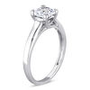 Thumbnail Image 1 of 5.5.0mm Princess-Cut Lab-Created White Sapphire Solitaire Engagement Ring in 10K White Gold