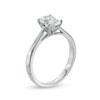Thumbnail Image 2 of 1 CT. Certified Oval Diamond Solitaire Engagement Ring in 14K White Gold (I/I2)
