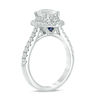 Thumbnail Image 1 of Vera Wang Love Collection 1-5/8 CT. T.W. Certified Oval Diamond Frame Engagement Ring in 14K White Gold (I/SI2)