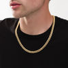 Thumbnail Image 1 of Men's 7.6mm Cuban Curb Chain Necklace in Hollow 10K Gold - 22"