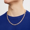 Thumbnail Image 1 of Italian Gold Men's 5.7mm Diamond-Cut Figaro Chain Necklace in Hollow 10K Two-Tone Gold - 22"