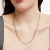 Thumbnail Image 2 of Italian Gold Men's 5.7mm Diamond-Cut Figaro Chain Necklace in Hollow 10K Two-Tone Gold - 22"