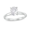 Thumbnail Image 0 of 1 CT. T.W. Certified Oval Diamond Solitaire Engagement Ring in 14K White Gold (I/I2)
