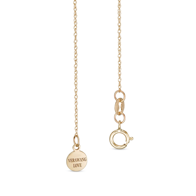 Vera Wang Love Collection Multi-Gemstone "LOVE" Station Pride Necklace in 10K Gold - 19"