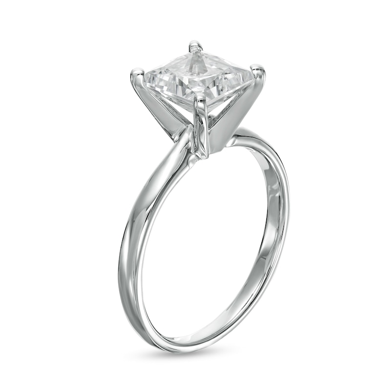 2 CT. Certified Princess-Cut Lab-Created Diamond Solitaire Engagement Ring in 14K White Gold (F/VS2)