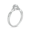 Thumbnail Image 2 of 1/3 CT. T.W. Oval Diamond Frame Twist Shank Engagement Ring in 14K White Gold (I/SI2)