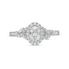 Thumbnail Image 2 of Vera Wang Love Collection 3/4 CT. T.W. Oval Diamond Frame Engagement Ring in 14K White Gold