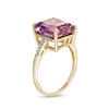 Thumbnail Image 2 of Emerald-Cut Ametrine and 1/20 CT. T.W. Diamond Ring in 10K Gold