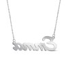 Thumbnail Image 2 of Rainbow Enamel Script Name Necklace in Sterling Silver (1 Line)