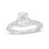 Thumbnail Image 0 of Vera Wang Love Collection 1-7/8 CT. T.W. Certified Oval Diamond Split Shank Engagement Ring in 14K White Gold (I/SI2)