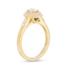 Thumbnail Image 1 of Vera Wang Love Collection 5/8 CT. T.W. Oval Diamond Double Frame Engagement Ring in 14K Gold
