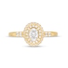 Thumbnail Image 2 of Vera Wang Love Collection 5/8 CT. T.W. Oval Diamond Double Frame Engagement Ring in 14K Gold