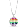 Thumbnail Image 0 of Vera Wang Love Collection Multi-Gemstone Pride Medallion Pendant in Sterling Silver – 20"