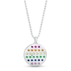 Thumbnail Image 2 of Vera Wang Love Collection Multi-Gemstone Pride Medallion Pendant in Sterling Silver – 20"