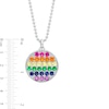 Thumbnail Image 3 of Vera Wang Love Collection Multi-Gemstone Pride Medallion Pendant in Sterling Silver – 20"