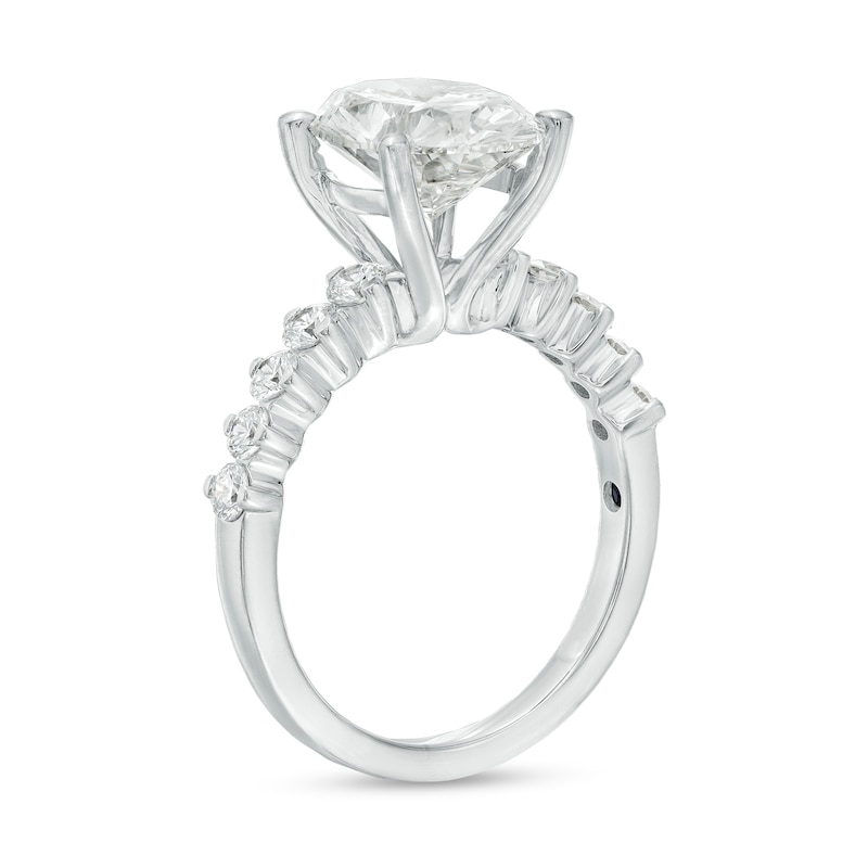 TRUE Lab-Created Diamonds by Vera Wang Love 3-1/2 CT. T.W. Oval-Shaped Engagement Ring in 14K White Gold (F/VS2)
