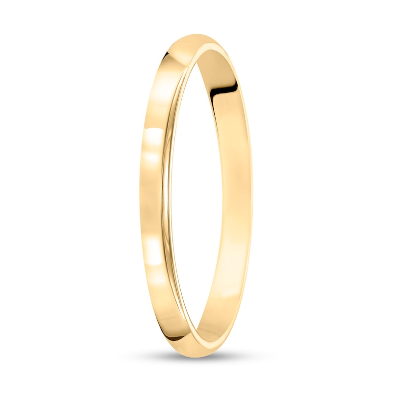 2.0mm Engravable Low Dome Comfort-Fit Wedding Band in 14K Gold (1 Line)