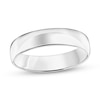 Thumbnail Image 0 of 5.0mm Engravable Low Dome Comfort-Fit Wedding Band in 14K White Gold (1 Line)