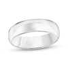 Thumbnail Image 0 of 6.0mm Engravable Low Dome Comfort-Fit Wedding Band in 14K White Gold (1 Line)