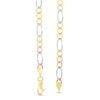 Thumbnail Image 2 of Men's 4.6mm Diamond-Cut Figaro Chain Necklace in Solid 14K Tri-Tone Gold - 22"