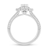 Thumbnail Image 2 of Enchanted Disney Wish 1 CT. T.W. Oval Diamond Frame Engagement Ring in 14K White Gold (I/I1)